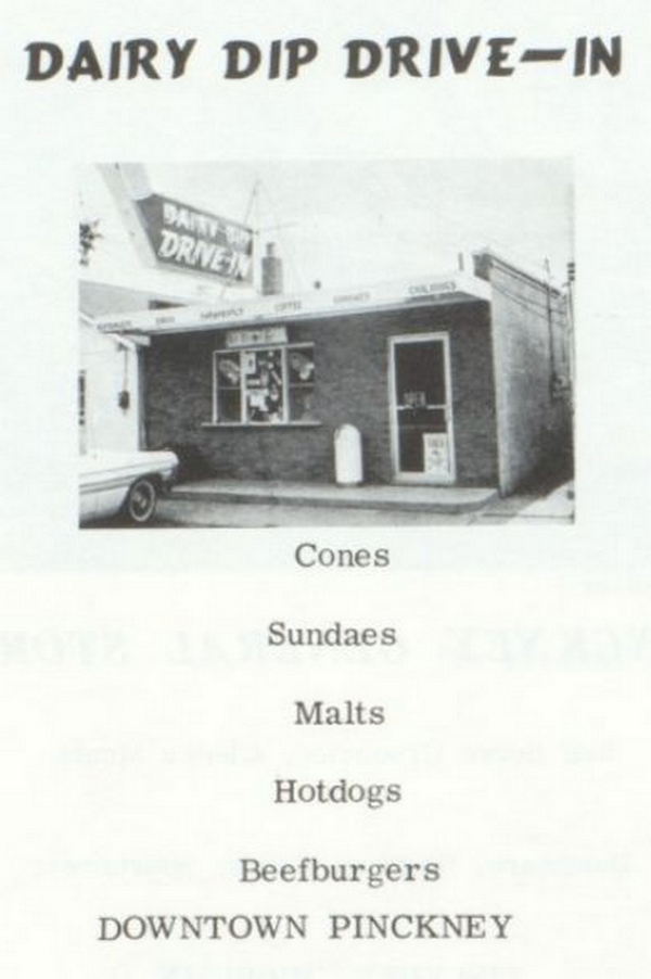 Dairy Dip Drive-In (Dairy Dip Burger Den) - Old Yearbook Ad (newer photo)